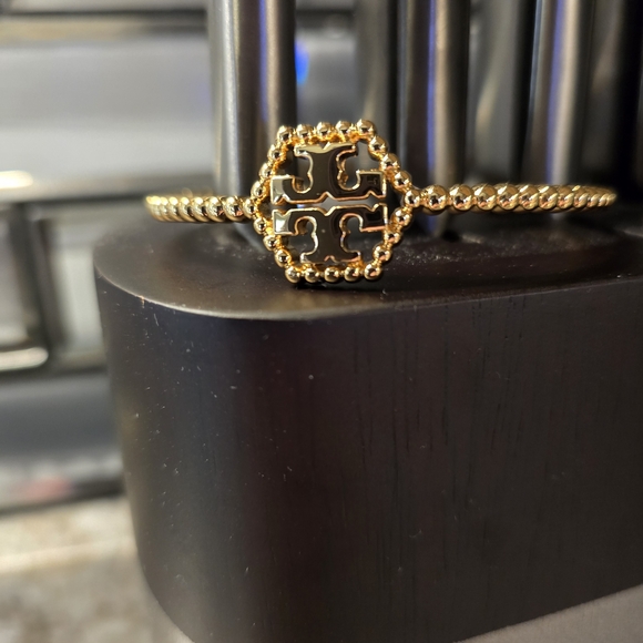 Tory Burch Gold Beaded Cuff Bracelet